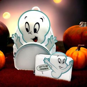 Casper the Friendly Ghost Mini Backpack and Matching Zip Wallet